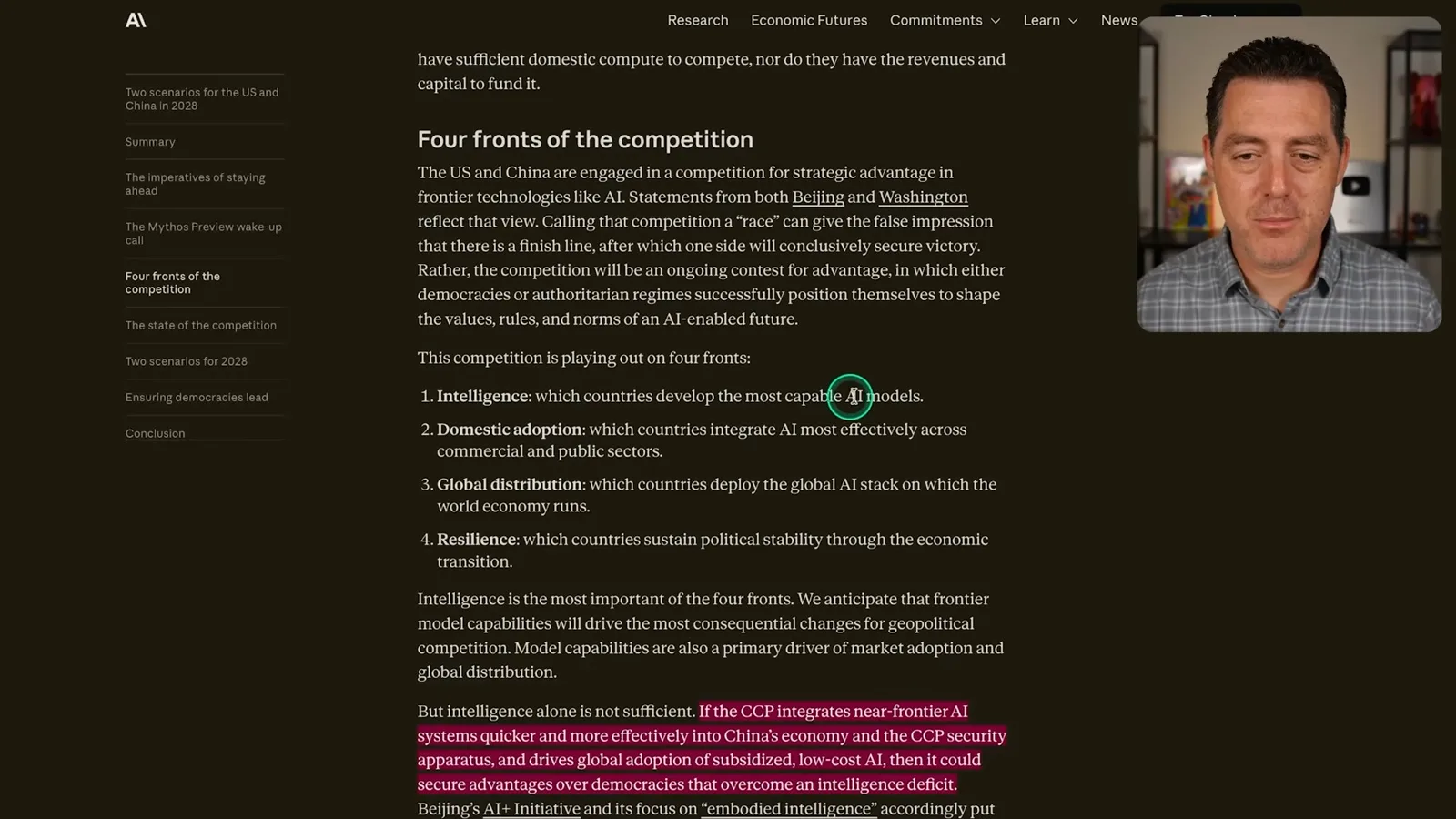 Four fronts of competition