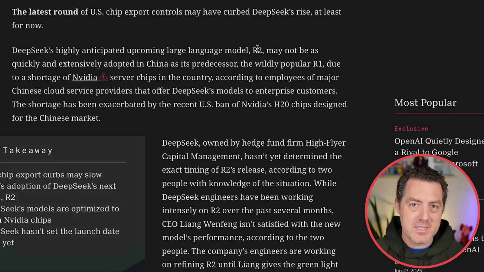 DeepSeek R2 reporting
