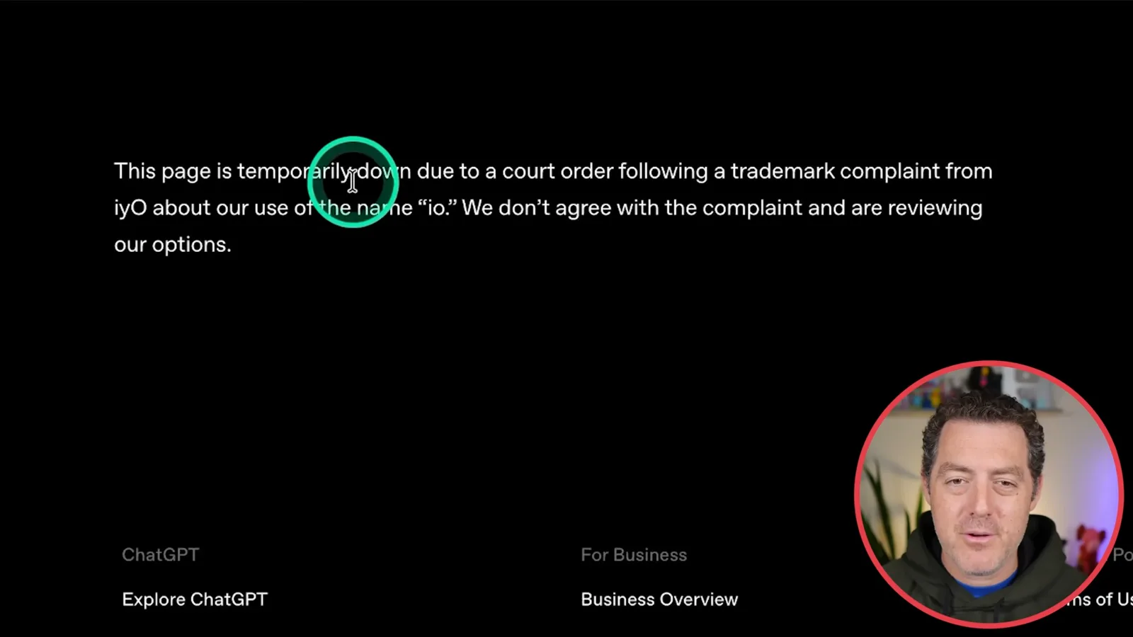 OpenAI’s io page notice