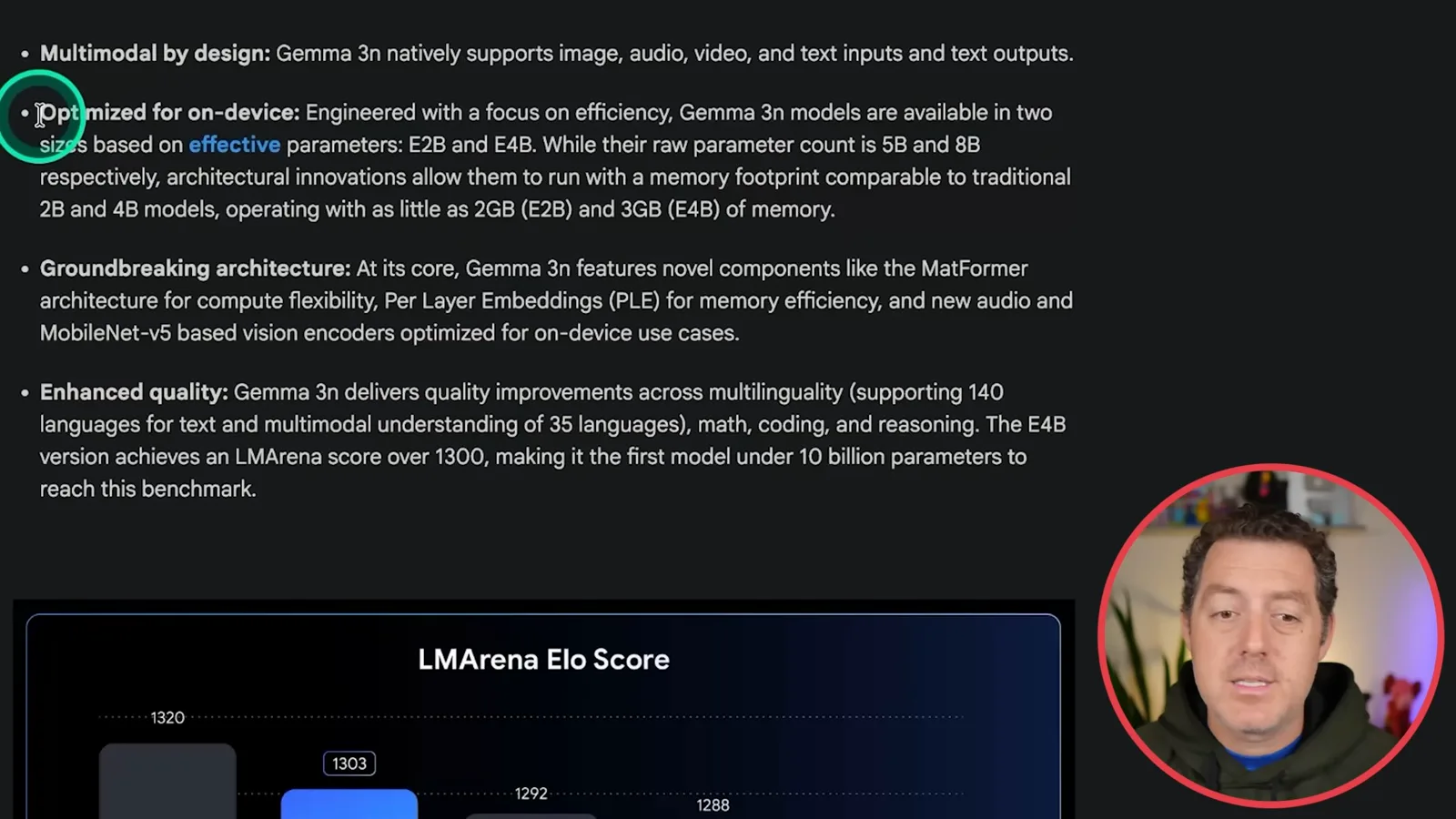 Gemma 3n specifications