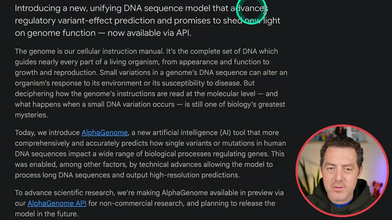 AlphaGenome research preview