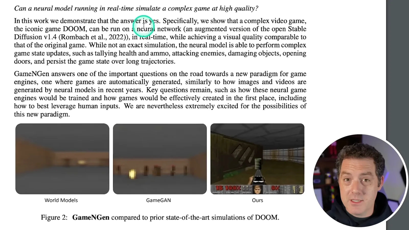 GameNGen compared with earlier simulations