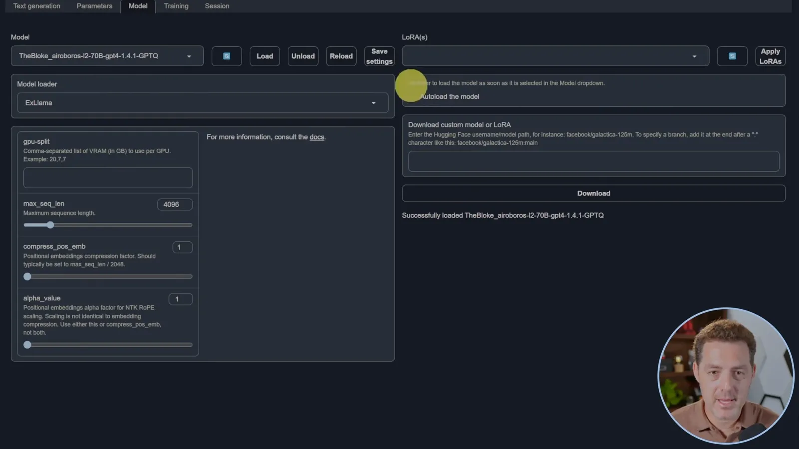 Loading the GPTQ model