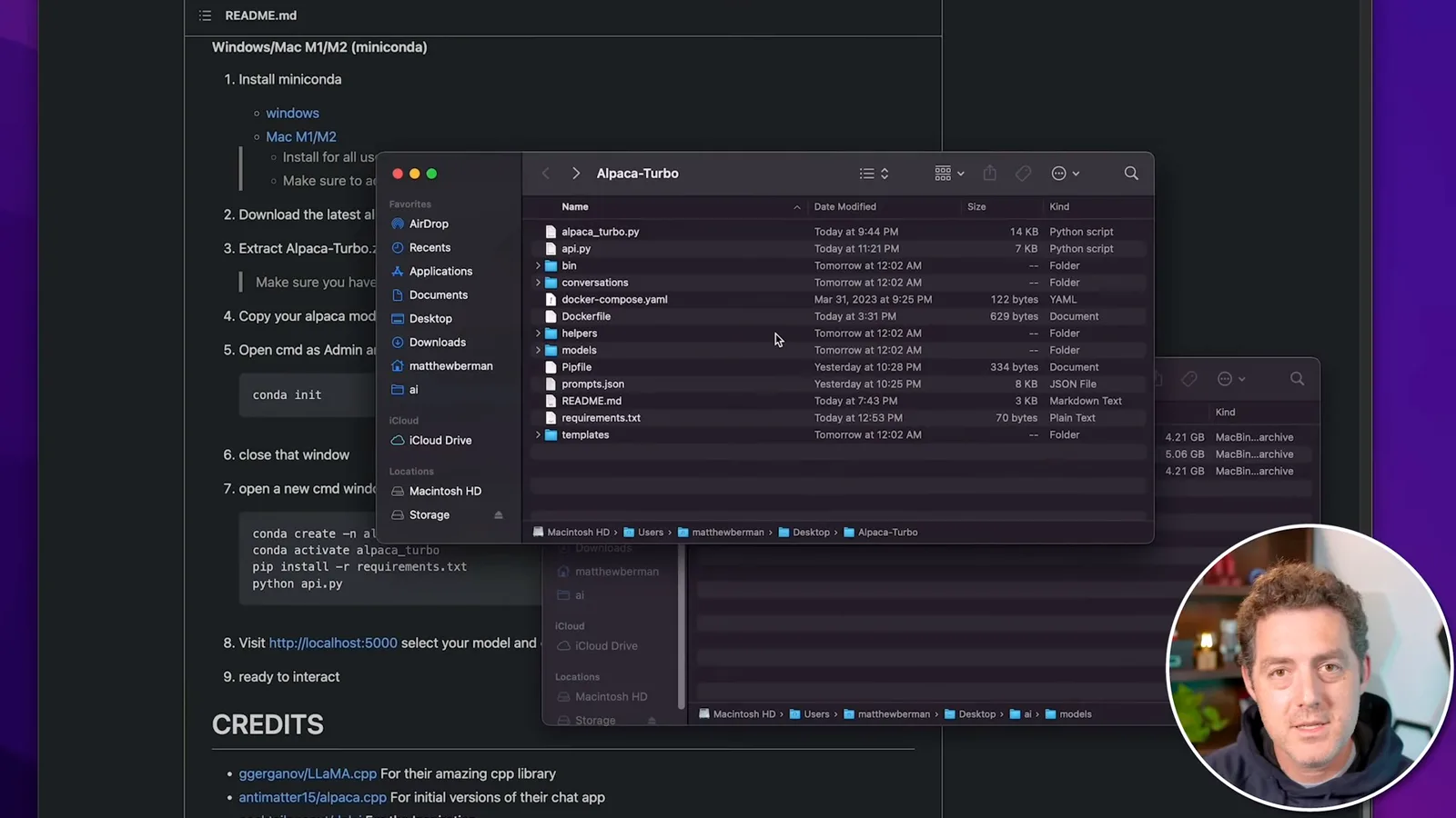 Project files and models directory