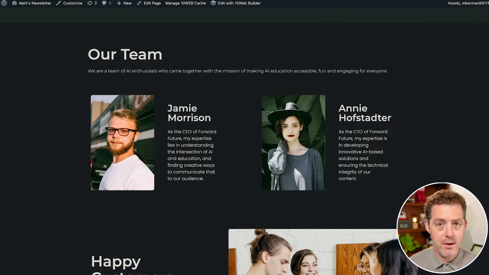Team placeholders