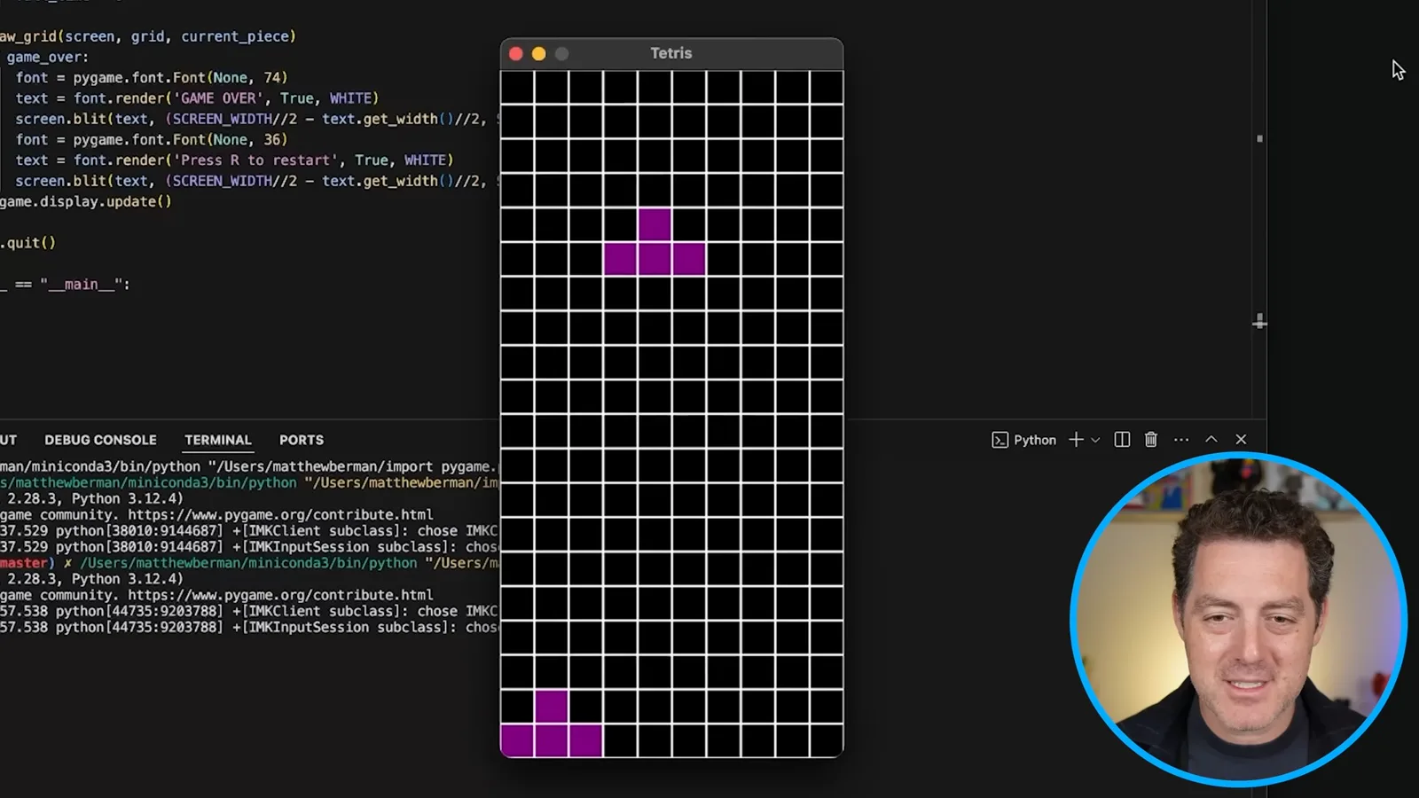 Generated Tetris demonstration