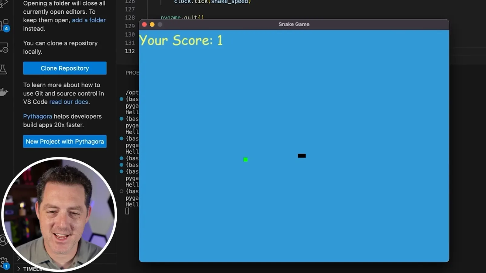 Revised Snake game with score