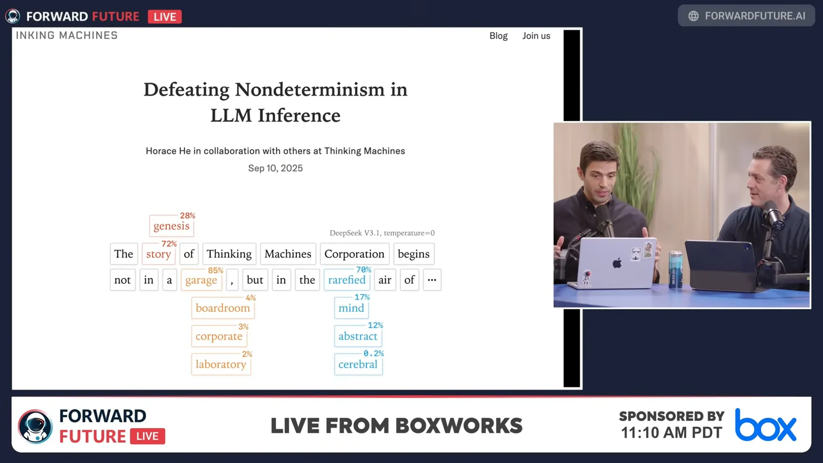 Nondeterminism in LLM inference