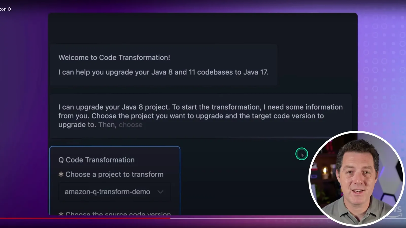 Amazon Q Java transformation