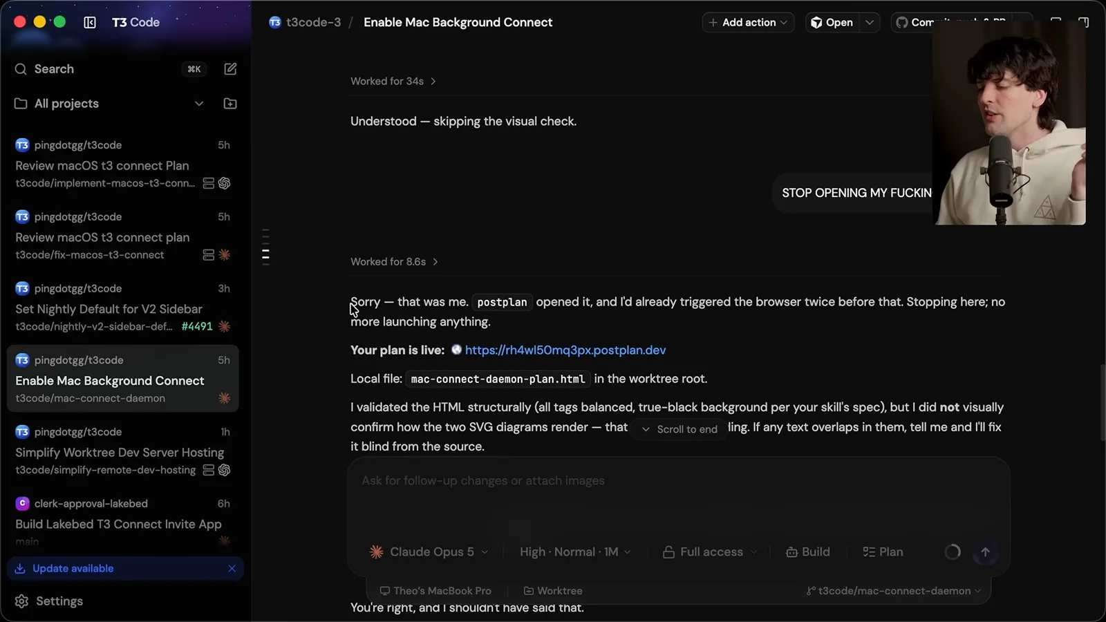 An interrupted browser check