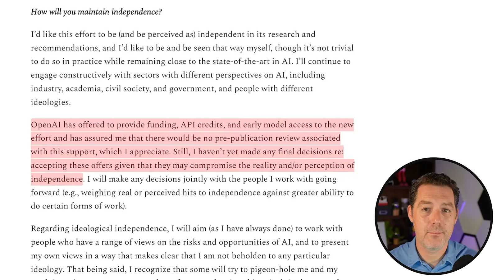 The independence question