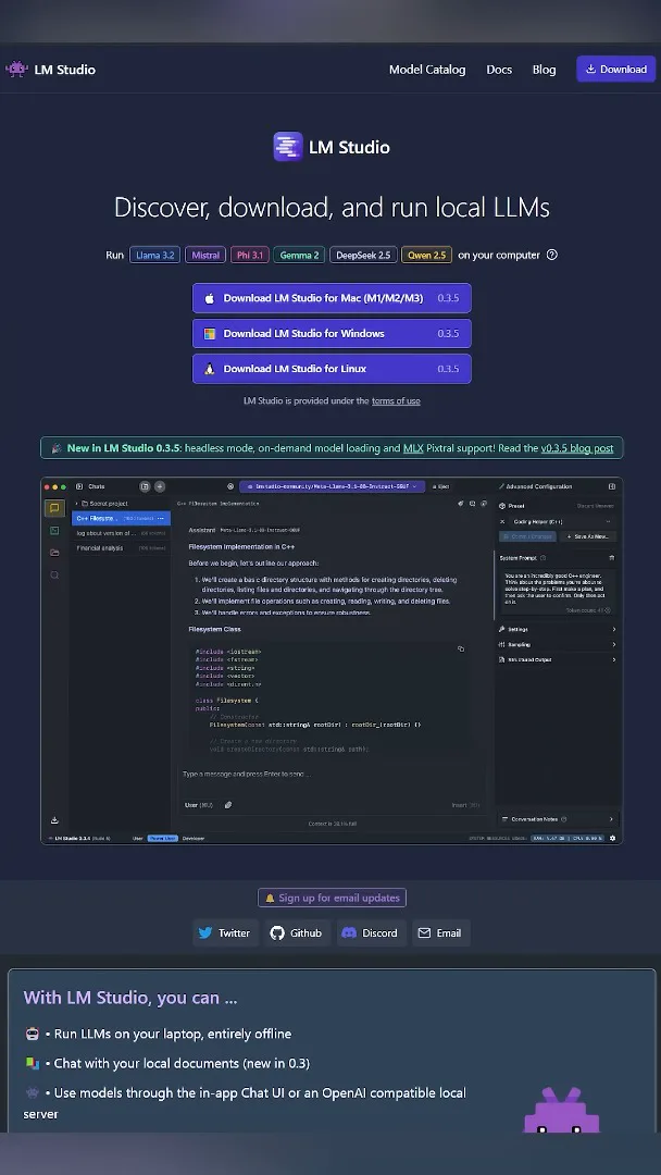 LM Studio model and server tools