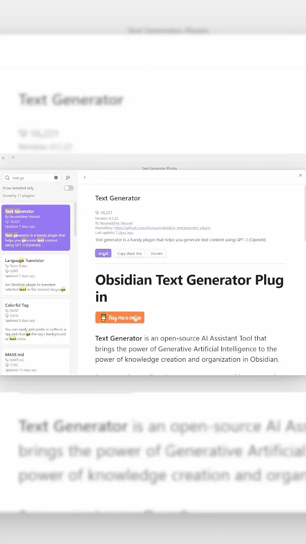 Text Generator plugin