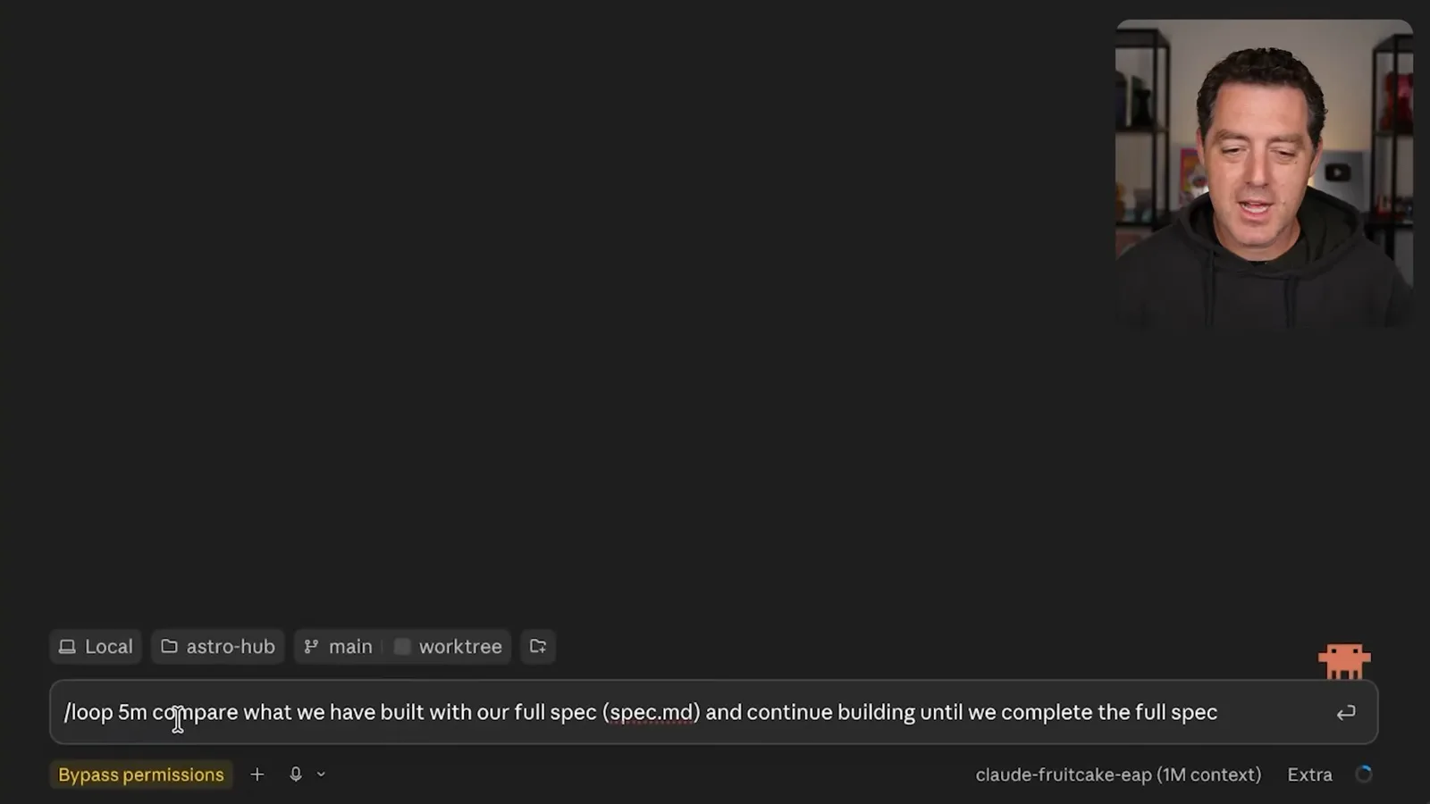A recurring specification-check prompt