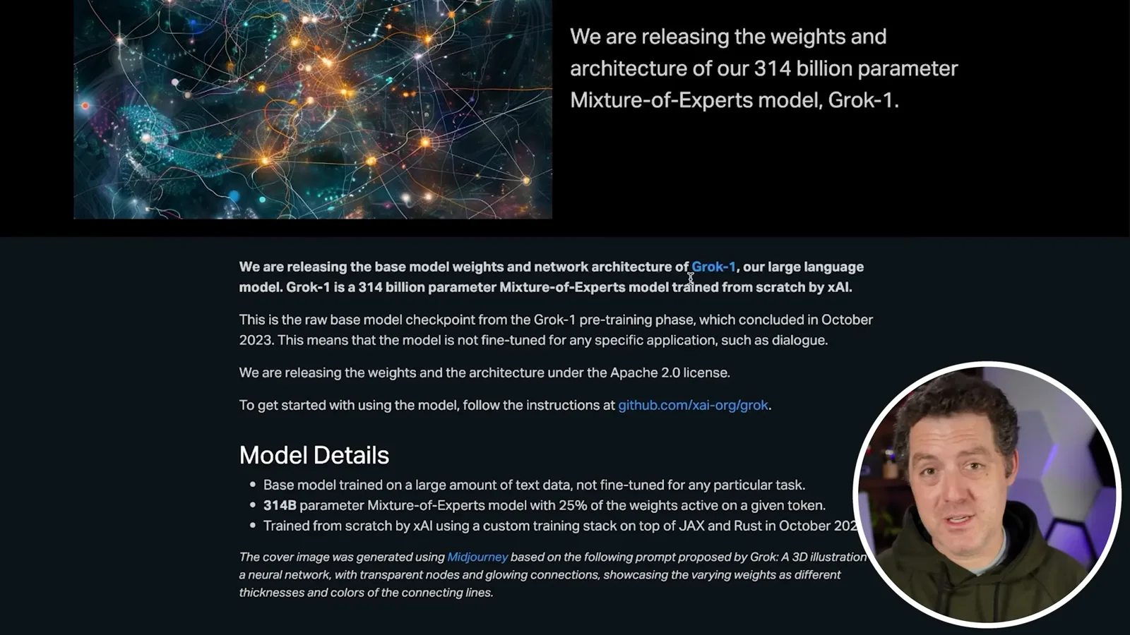xAI’s base-model release announcement