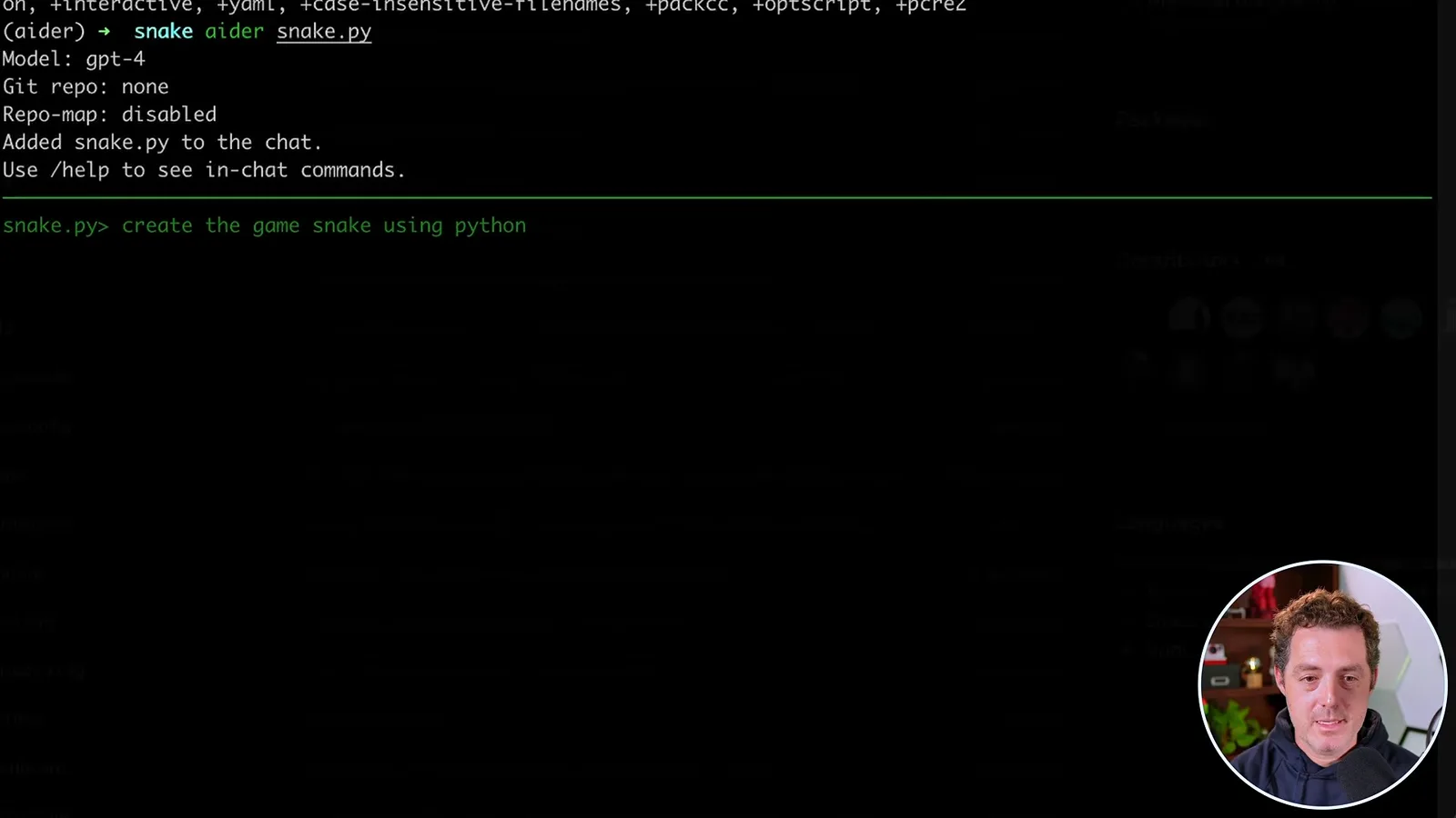 Starting Aider with a Python file