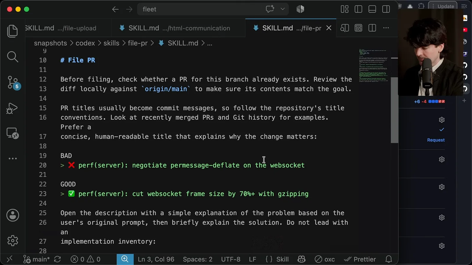 Examples of pull request titles