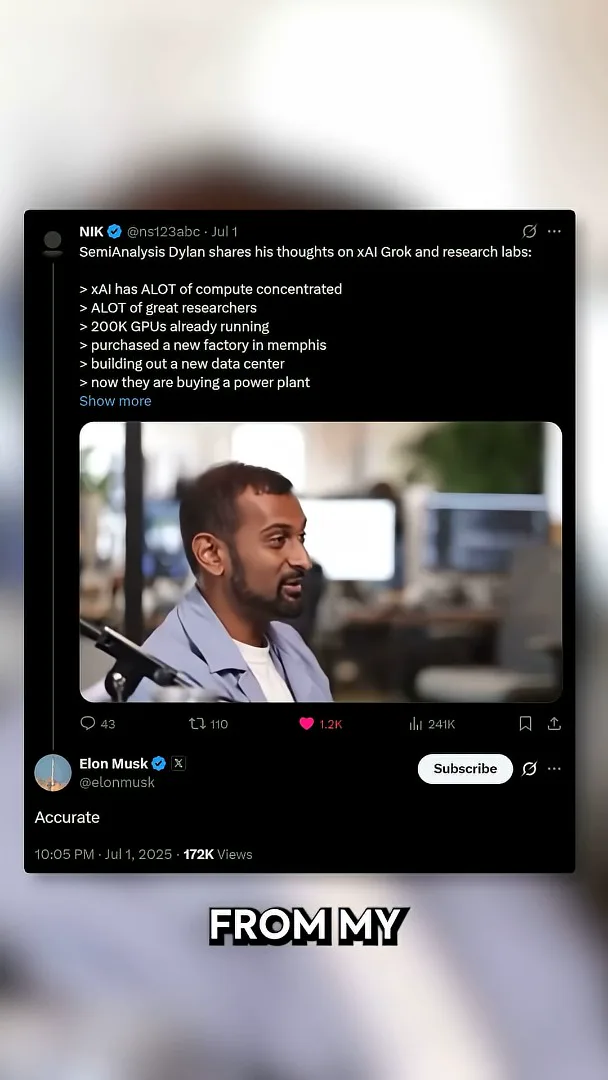Interview summary and Musk’s reply