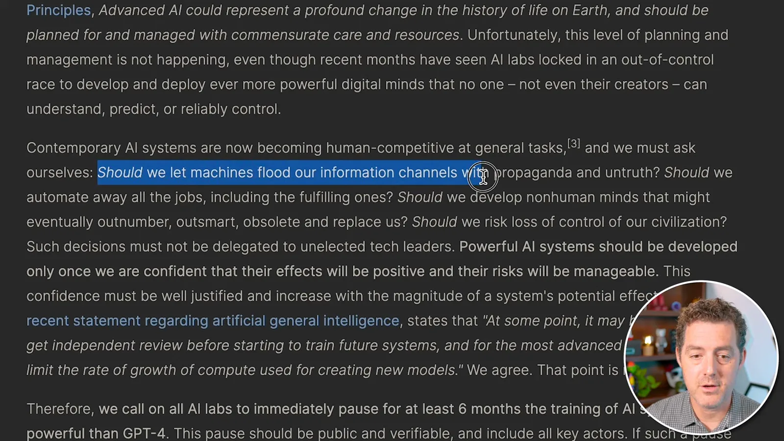 The letter’s questions about AI risks