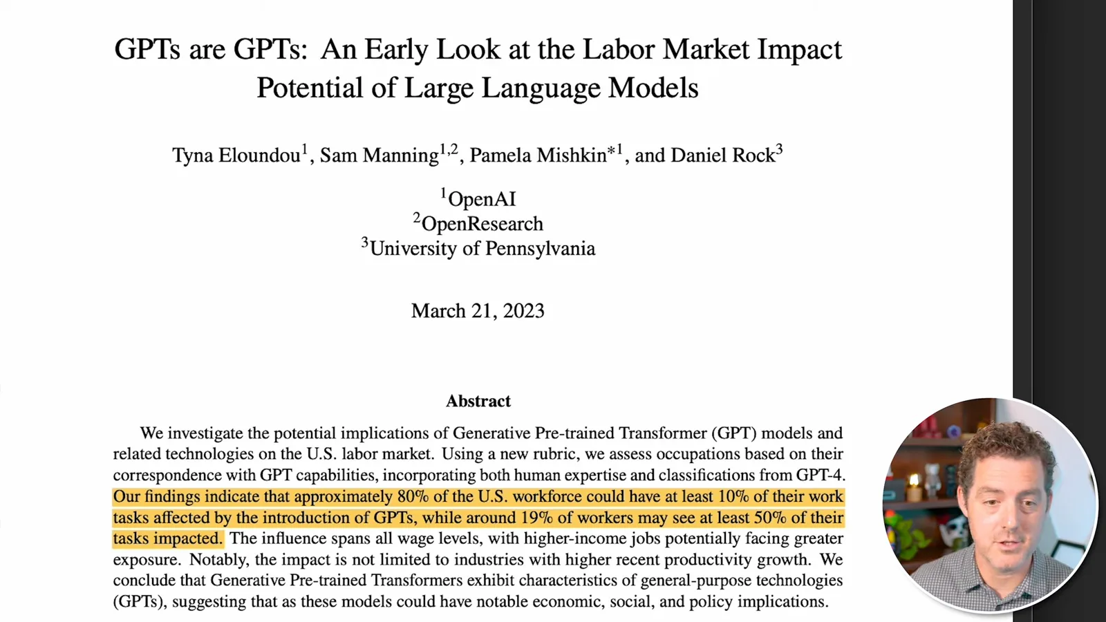 Labor-market exposure study