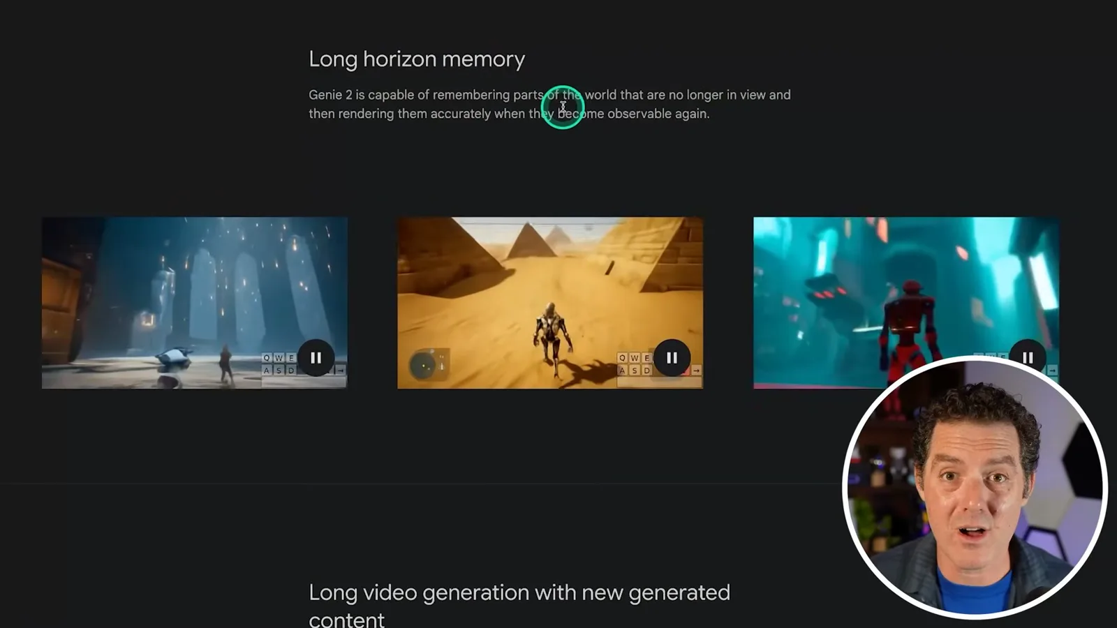 Genie 2 long-horizon memory examples