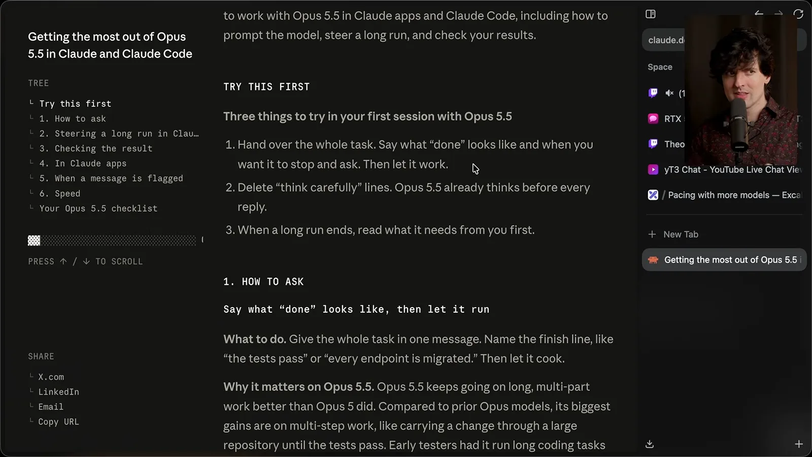 Three initial practices