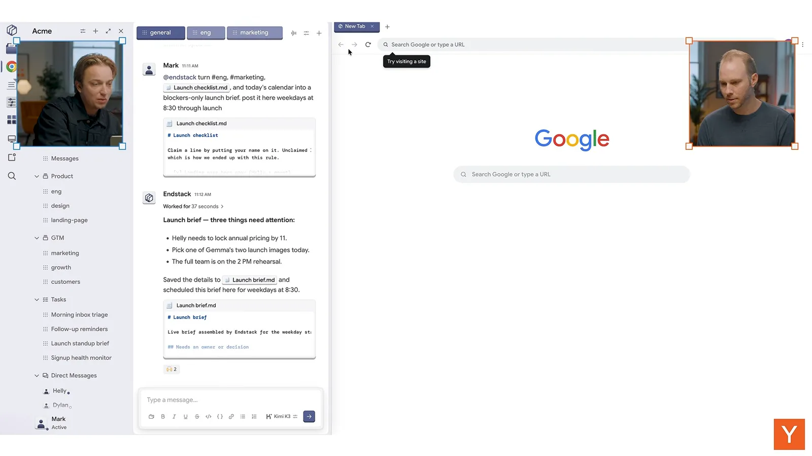 Endstack workspace