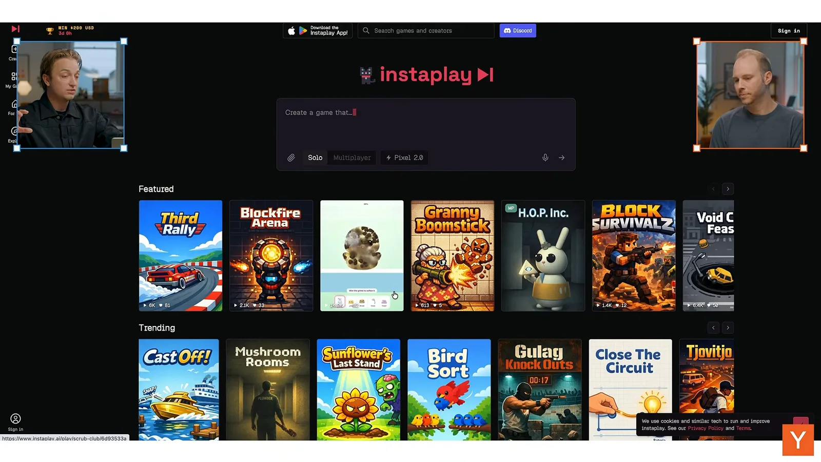 Instaplay’s game gallery