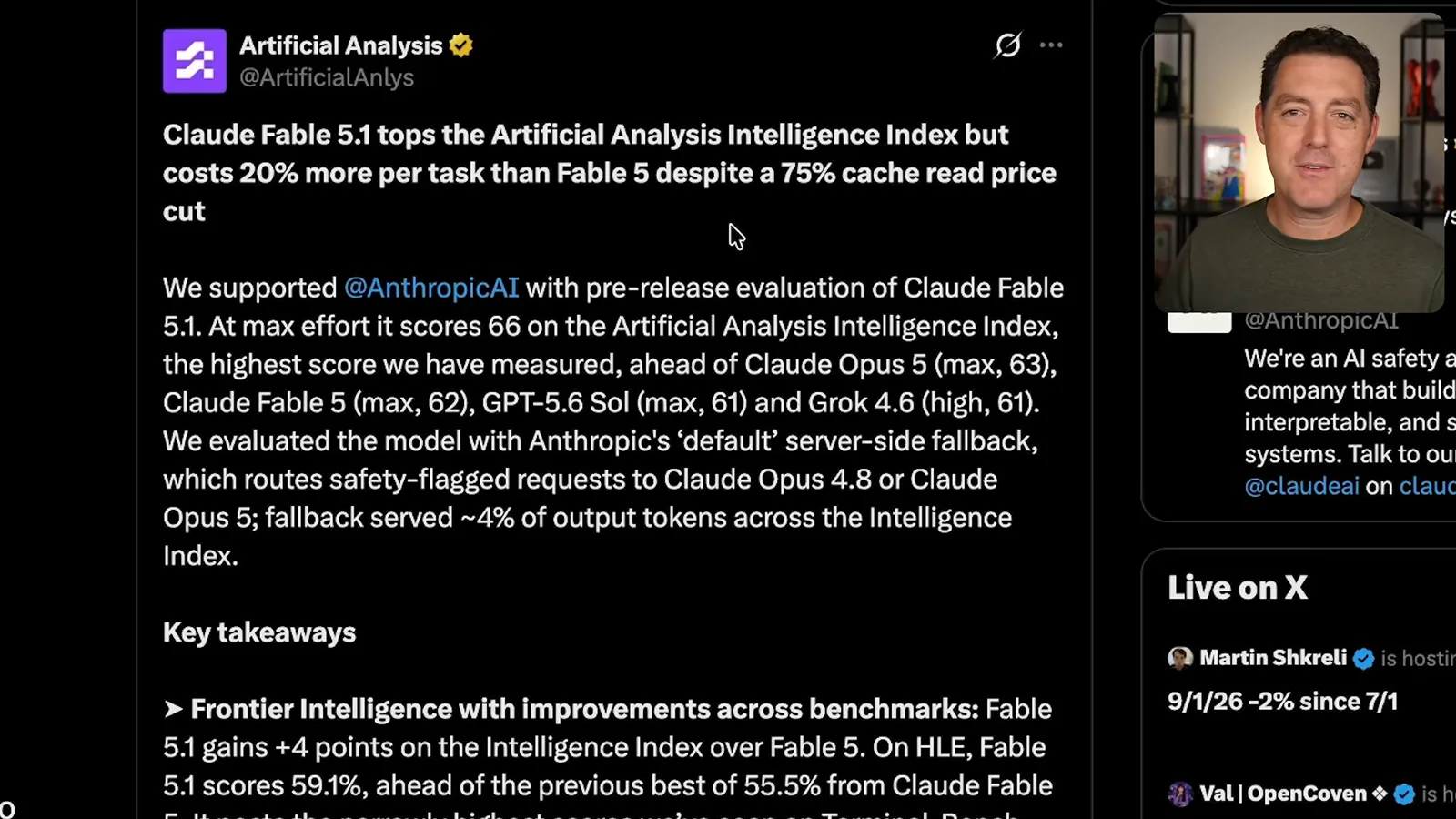 Artificial Analysis cost finding