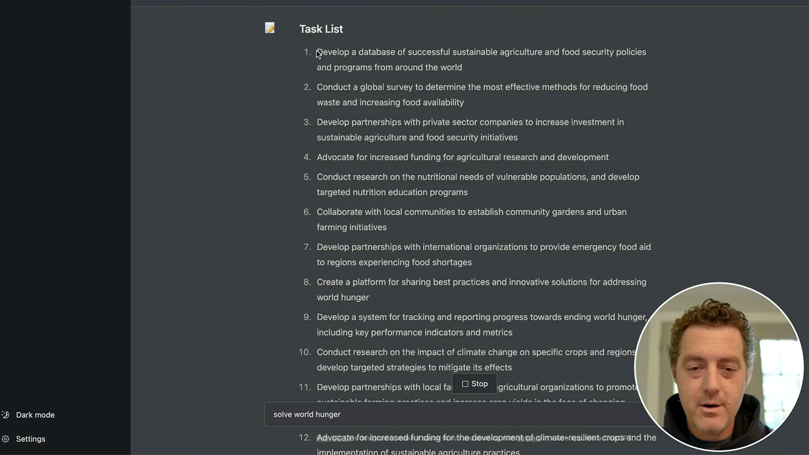 A later task list