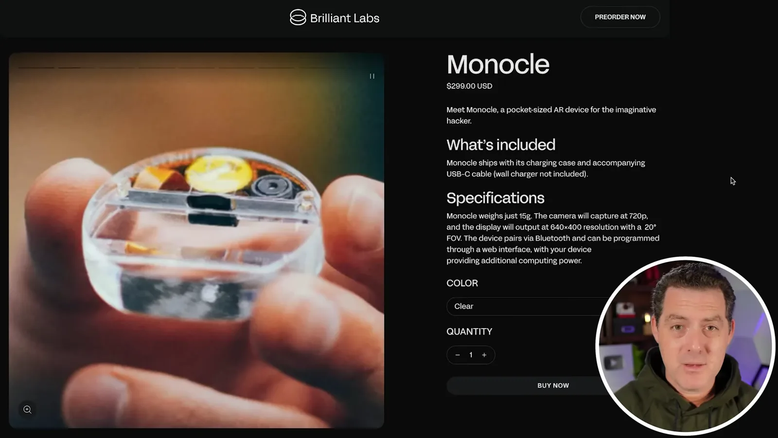 The earlier Monocle device