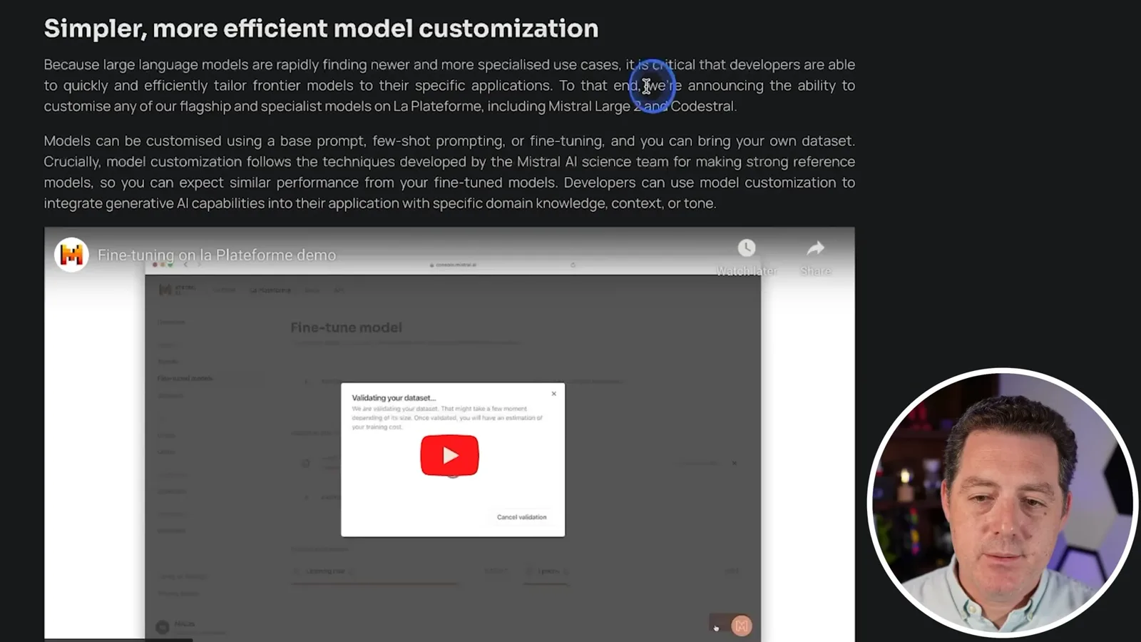 Mistral model customization