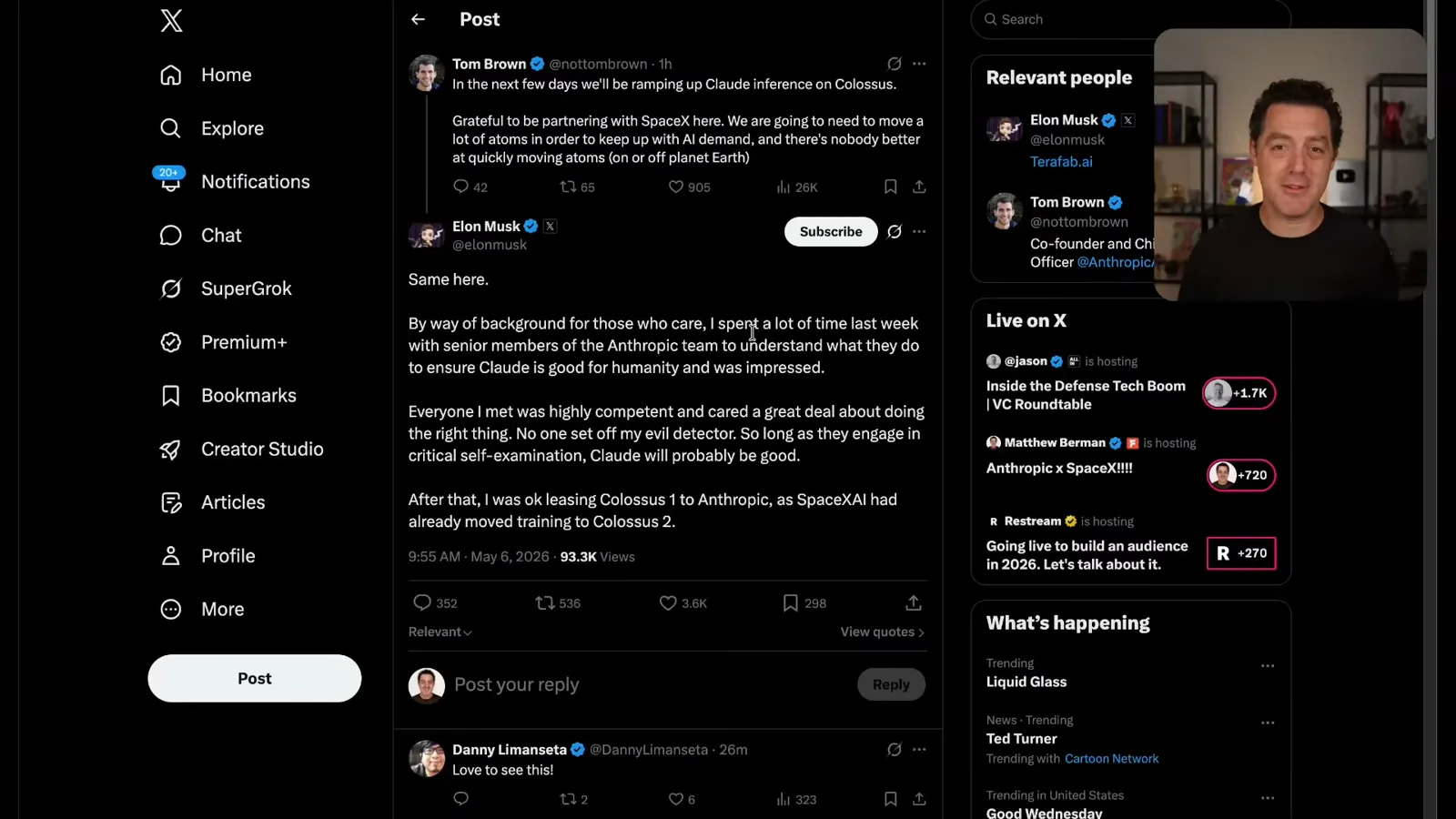 Musk’s comments on Anthropic