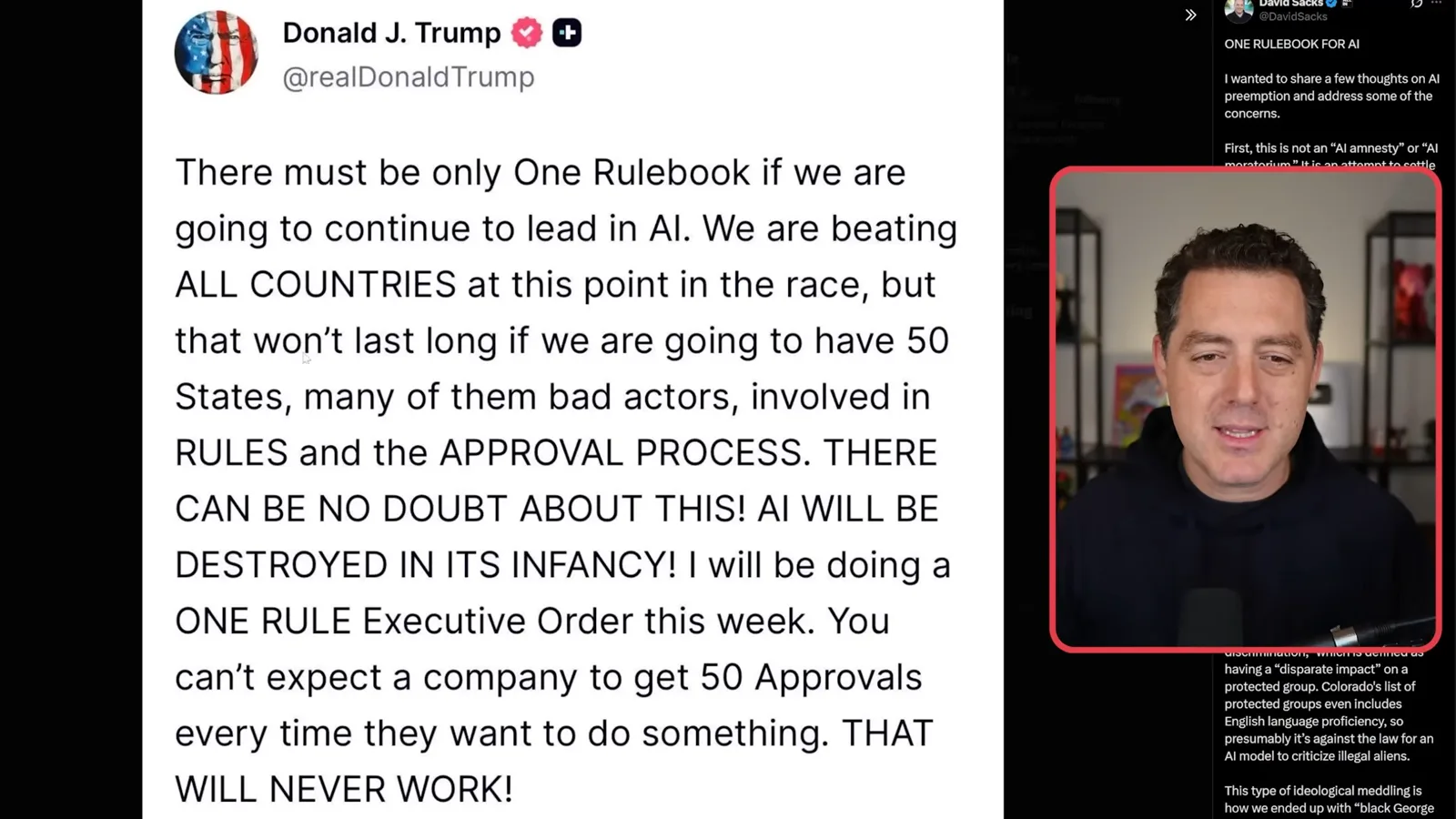 Trump’s call for one AI rulebook