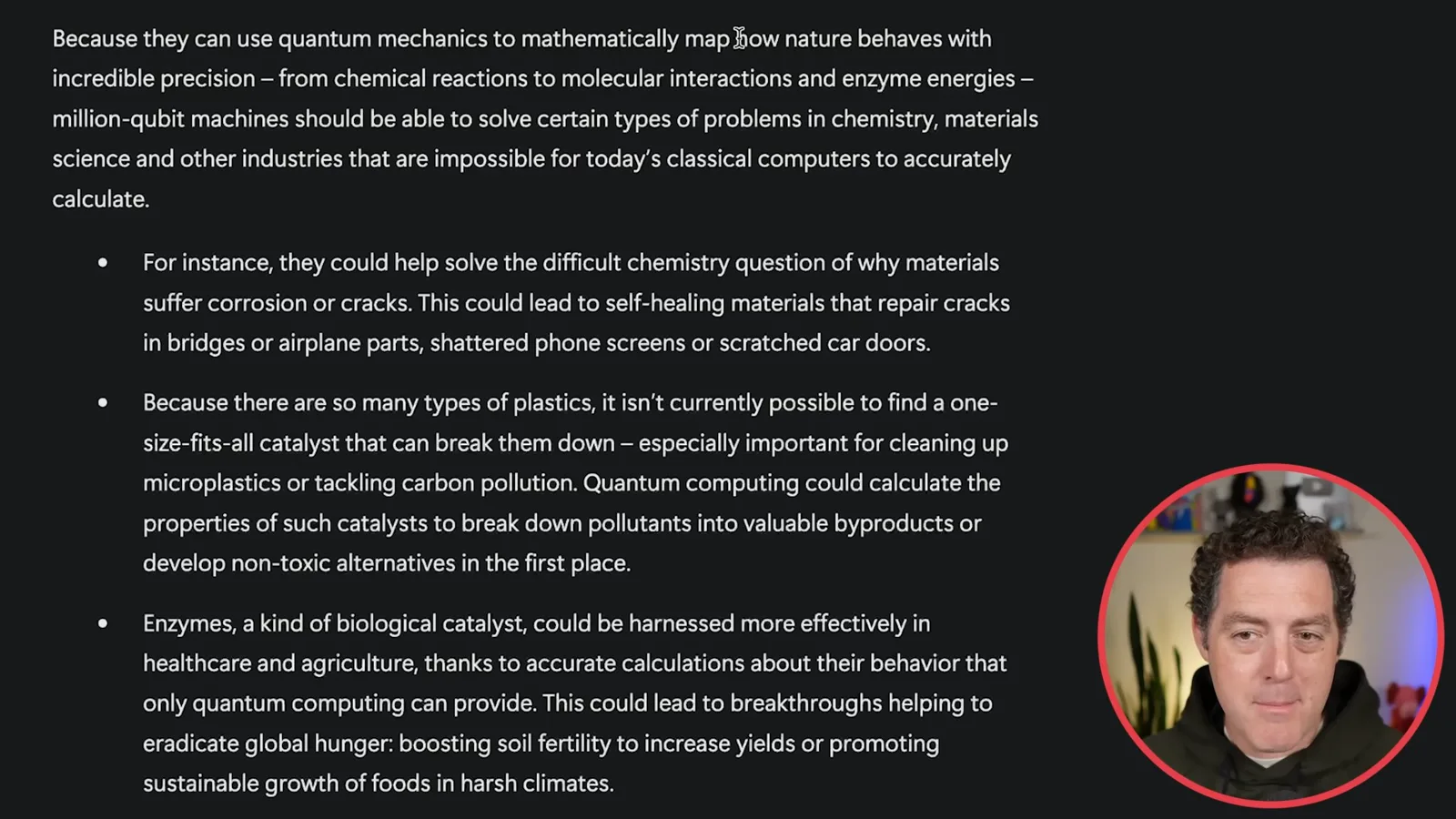 Proposed chemistry and materials applications