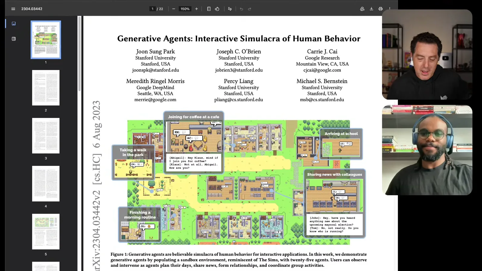 Generative Agents paper and simulated town