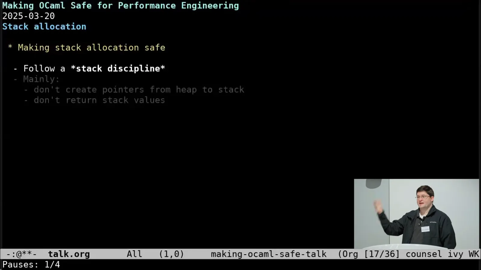 Safe stack allocation