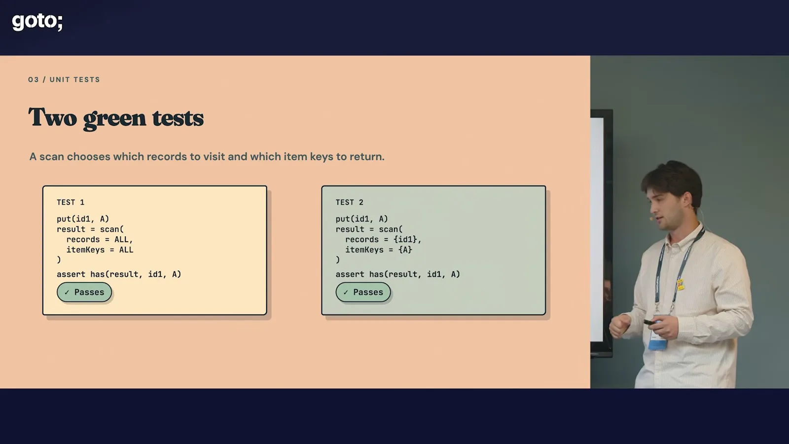 Two passing scan tests