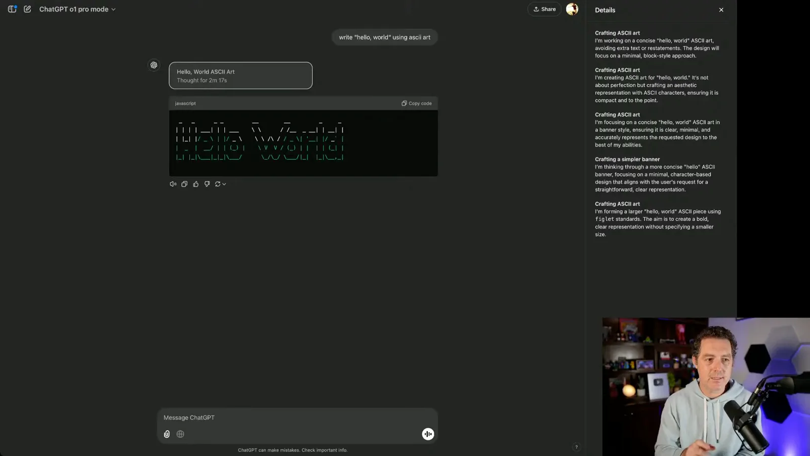 ASCII art and response time