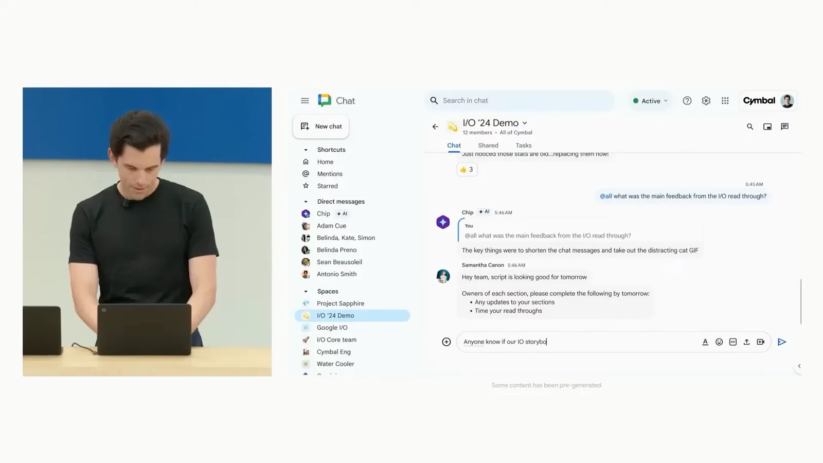 Chip answers a project question