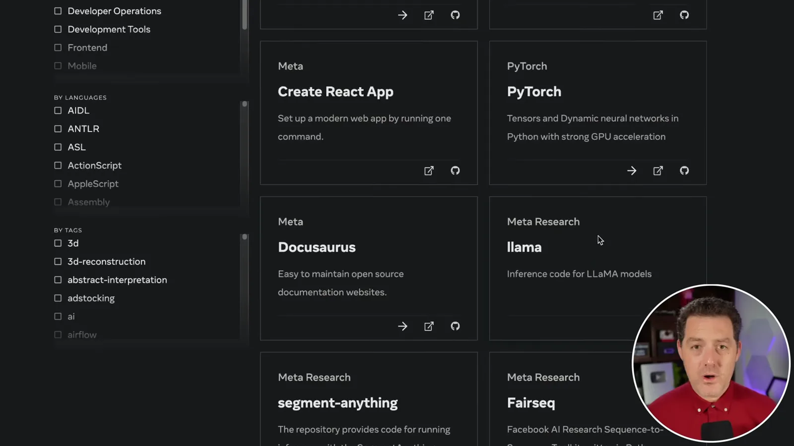 Meta’s open-source project catalog