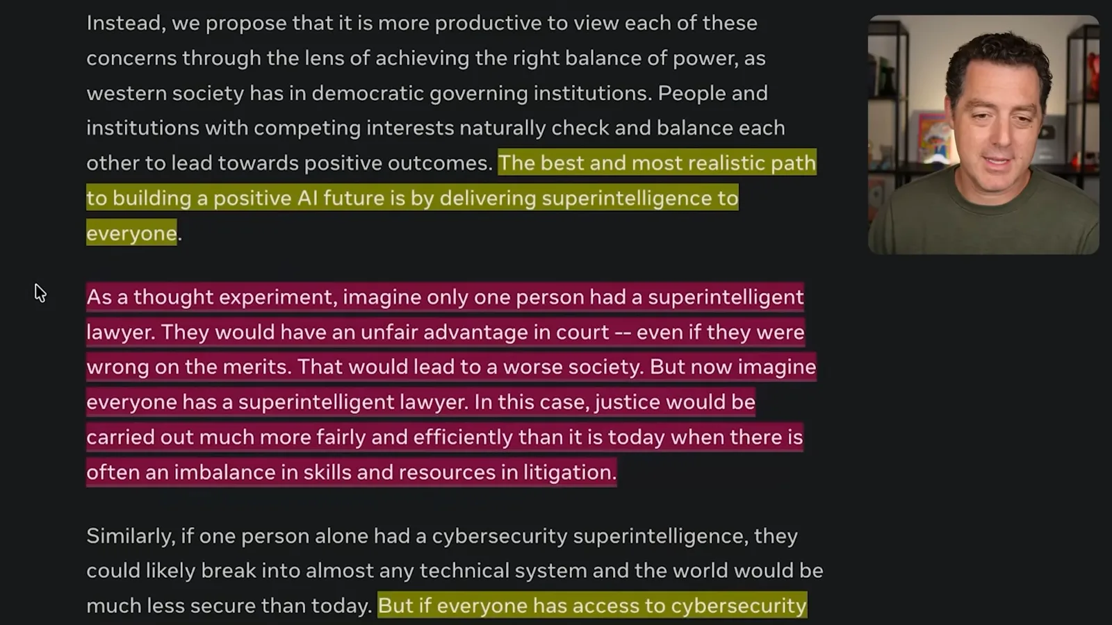 The superintelligent lawyer thought experiment