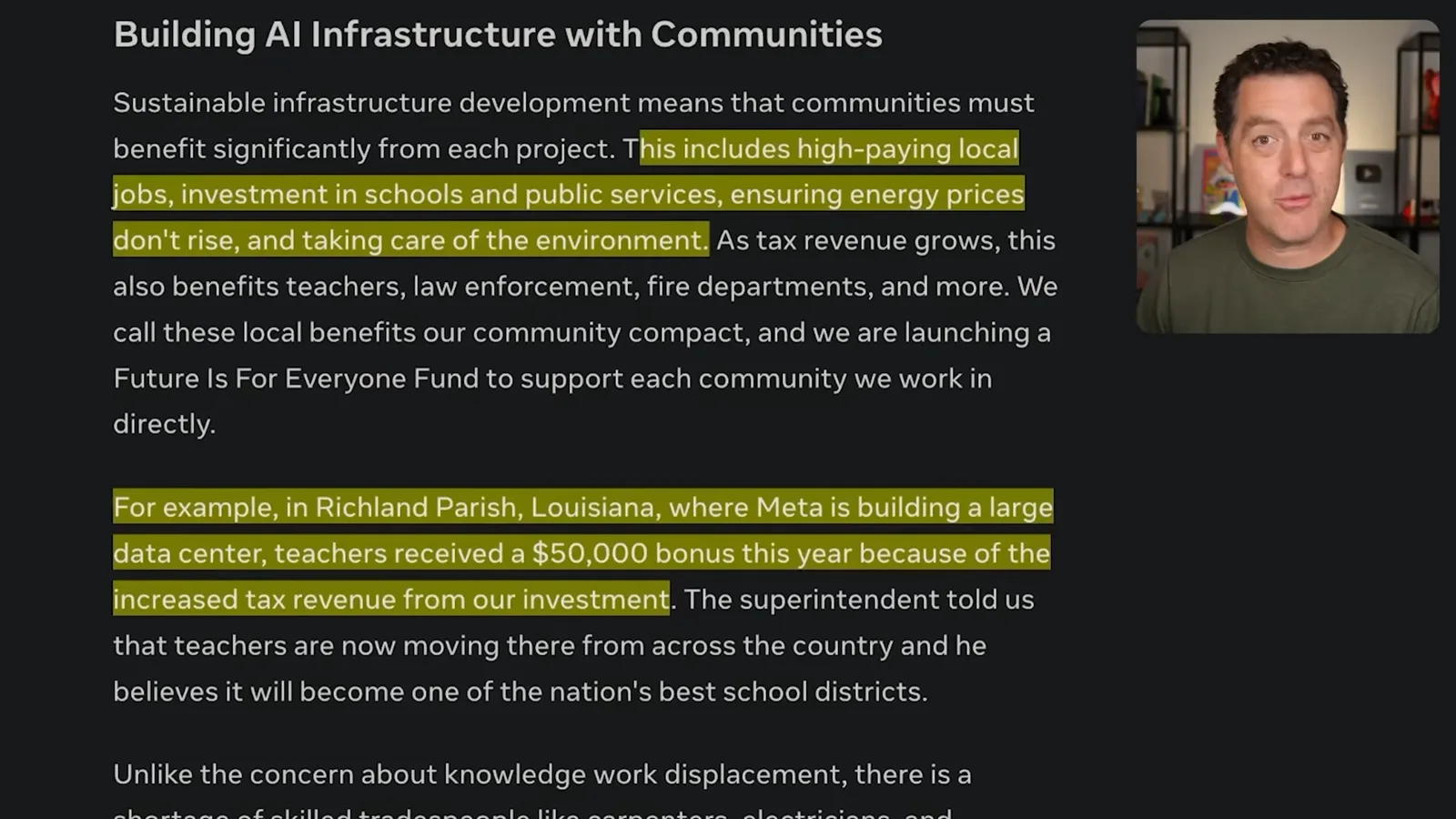 Data centers and community benefits
