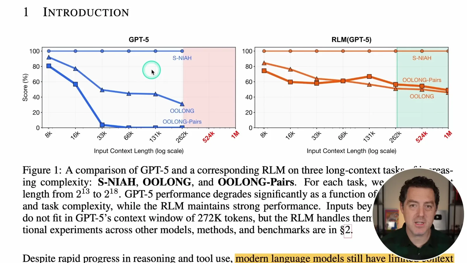Context length and benchmark performance