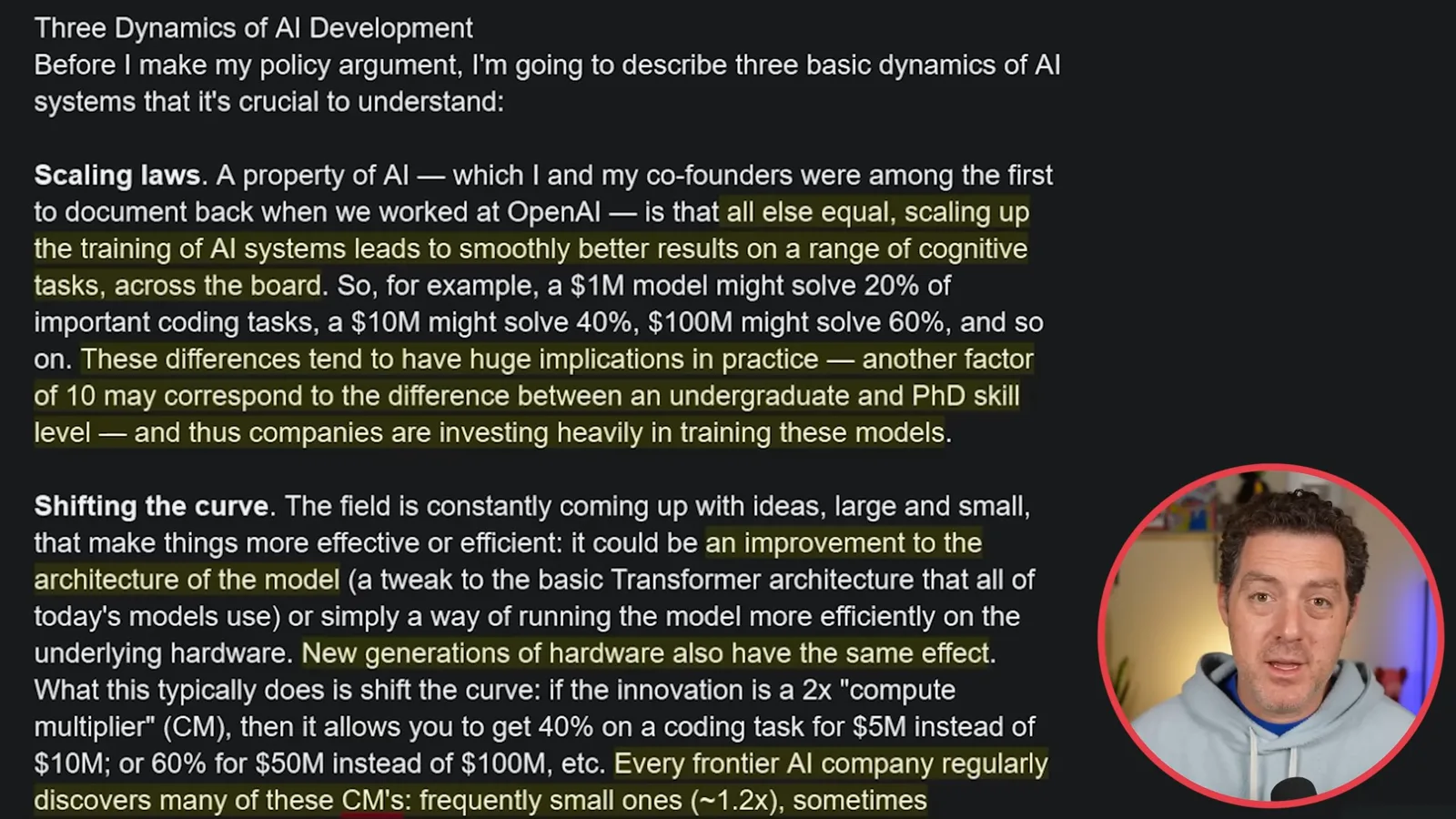 Amodei’s scaling example