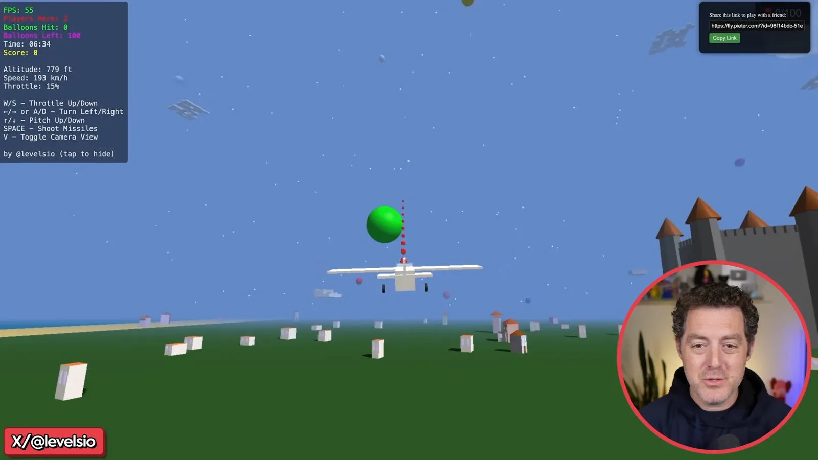 Browser flight simulator