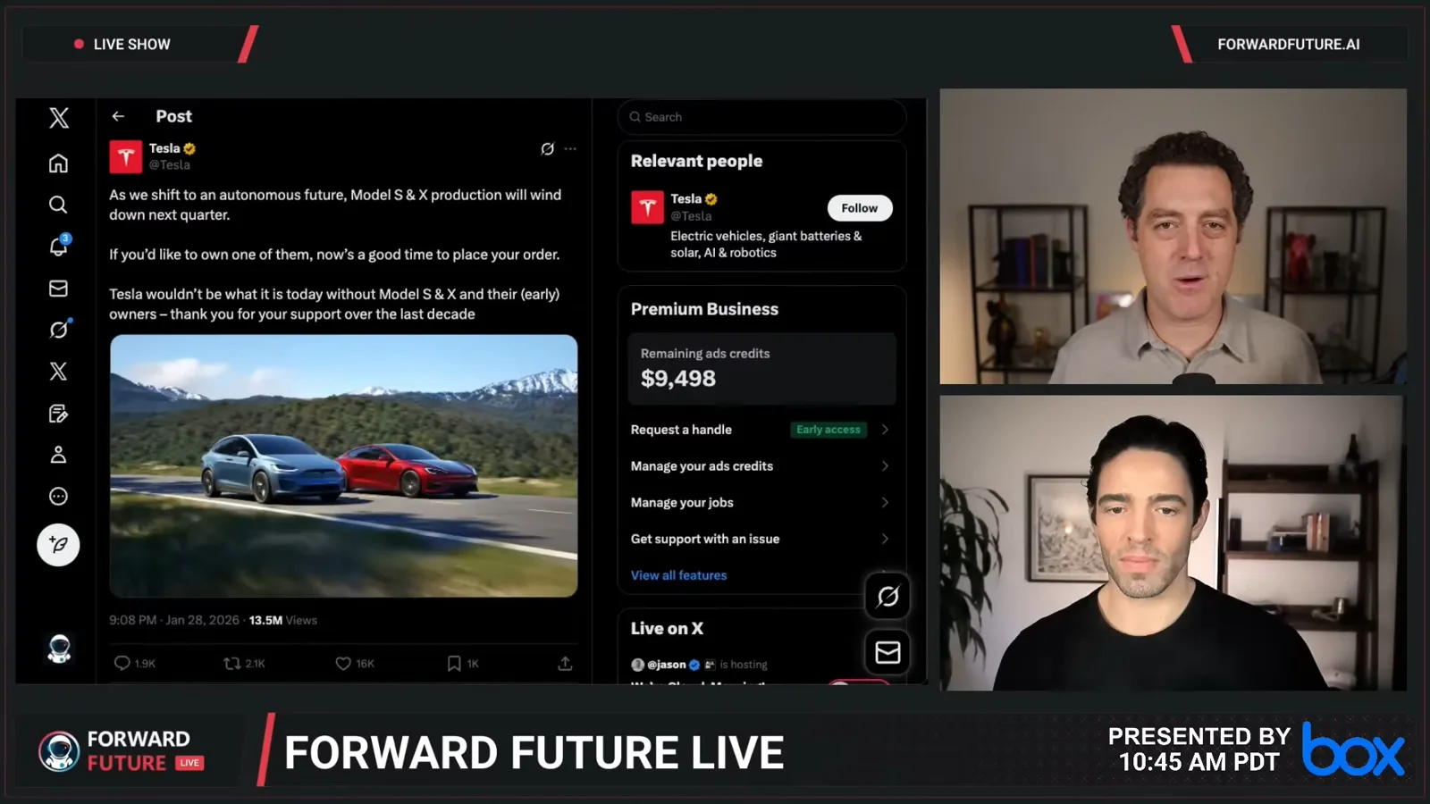 Tesla production announcement