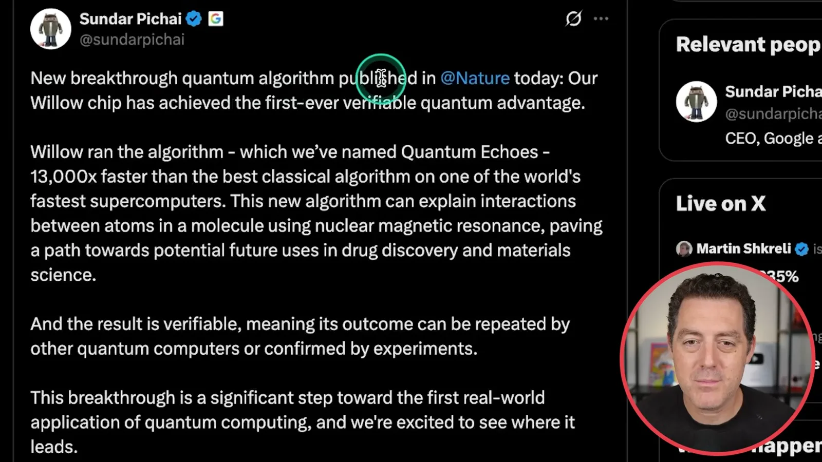 Google’s Quantum Echoes announcement