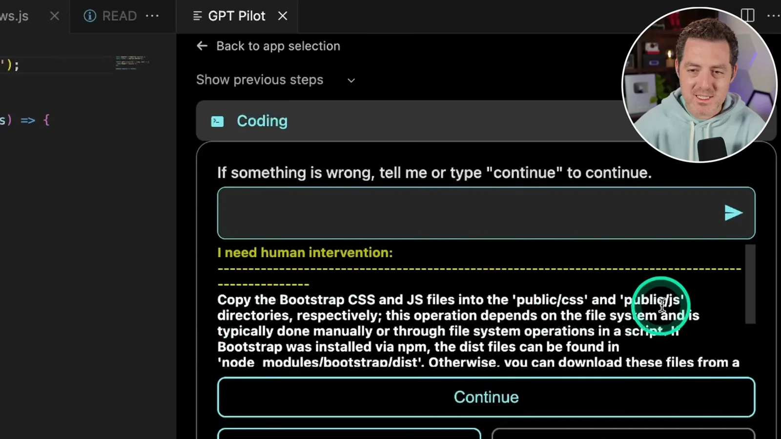 Manual Bootstrap step