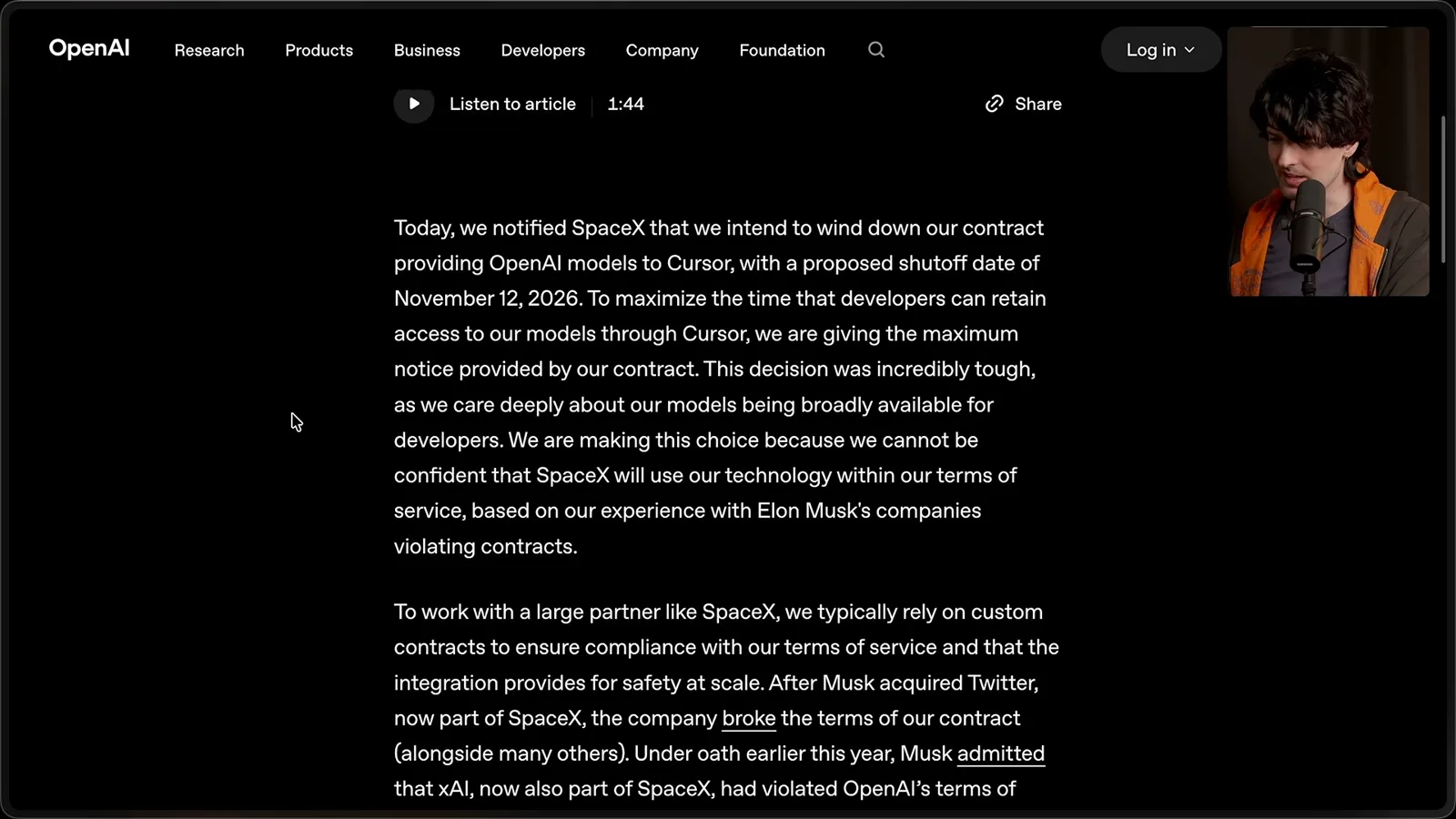 OpenAI’s partnership announcement